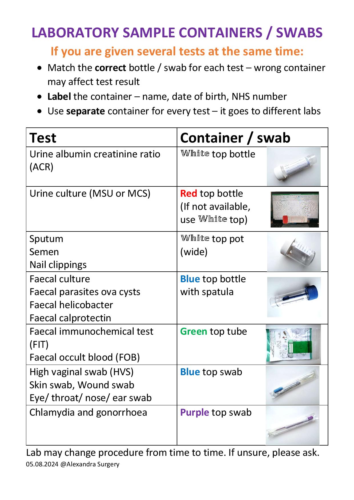 Test containers 3